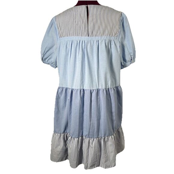 Tuckernuck Pomander Place Quinn Dress XL Blue White Colorblock Preppy Boho NEW - Picture 3 of 15